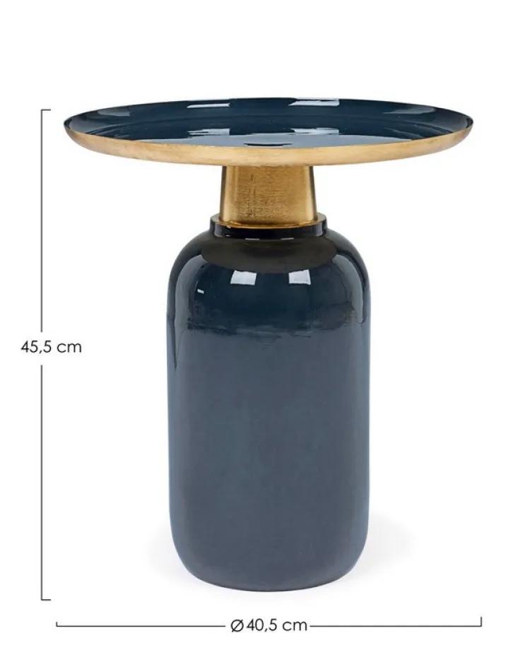 Tavolini>Bizzotto TAVOLINO IN METALLO BLU D40.5 - NALIMA