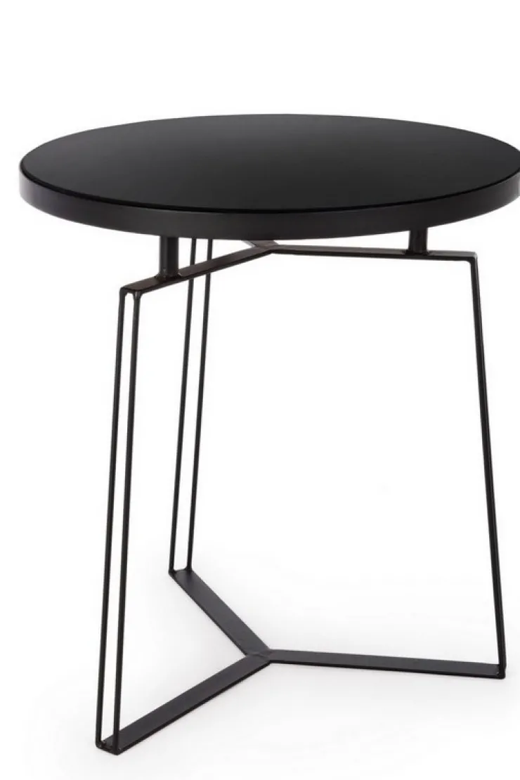 Tavolini>Bizzotto TAVOLINO IN METALLO NERO D50 - ZAIRA