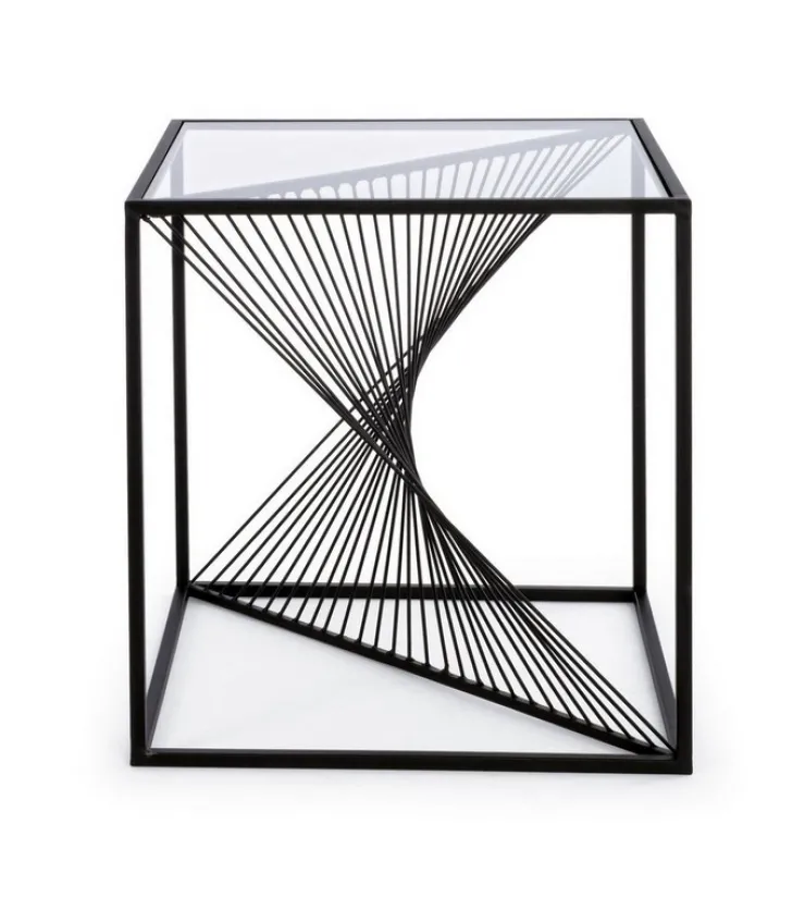 Tavolini>Bizzotto TAVOLINO IN METALLO 48X48 - ESPIRAL