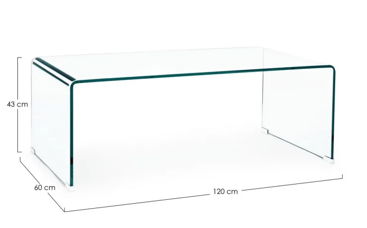 Tavolini>Bizzotto TAVOLINO IN VETRO 120X60 - IRIDE