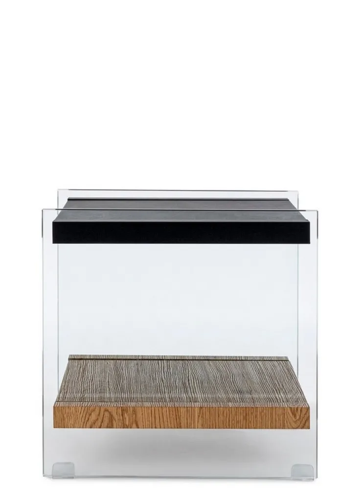 Tavolini>Bizzotto TAVOLINO 50X50 NERO - LINE WOOD