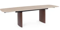 Tavoli>Bizzotto TAVOLO ALL. MAILIS 180/260X90 NOCE/TRAV.