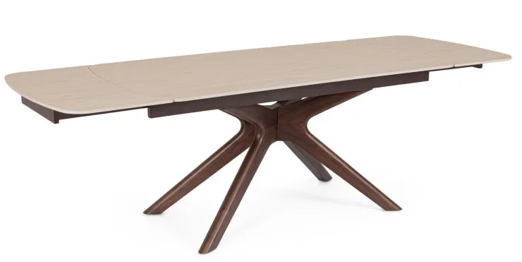 Tavoli>Bizzotto TAVOLO ALL. MARITTA 170/250X90 NOCE/TRAV