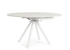 Tavoli>Bizzotto TAVOLO ALL.RAUNI D87/135 BIANCO/BIANCO