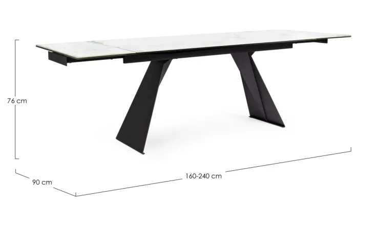 Tavoli>Bizzotto TAVOLO CON PIANO IN CERAMICA - BLAZAR