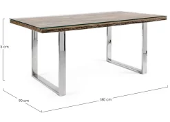 Tavoli>Bizzotto TAVOLO FISSO IN LEGNO 180X90 - STANTON