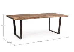 Tavoli>Bizzotto TAVOLO FISSO IN LEGNO 220X100 - ELMER