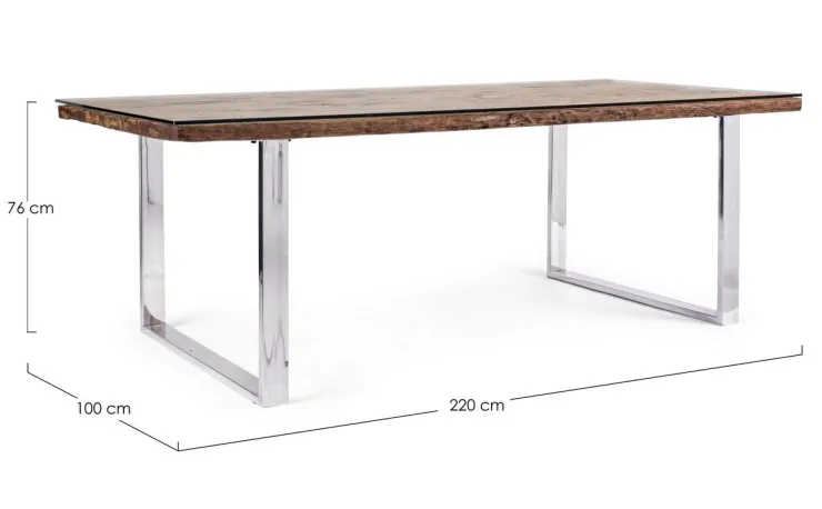 Tavoli>Bizzotto TAVOLO FISSO IN LEGNO 220X100 - STANTON