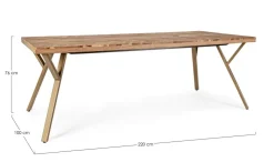 Tavoli>Bizzotto TAVOLO FISSO IN LEGNO 220X100 - RAIDA