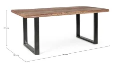 Tavoli>Bizzotto TAVOLO FISSO IN LEGNO 180X90 - NOTTINGHAM