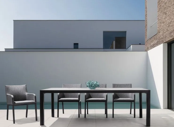 Tavoli>Bizzotto TAVOLO IN ALLUMINIO ANTRACITE JX55 - MASON