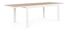 Tavoli>Bizzotto TAVOLO IN ALLUMINIO 160-240X100 BIANCO YK11 - BELMAR
