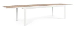 Tavoli>Bizzotto TAVOLO IN ALLUMINIO 220-340X100 BIANCO YK11 - BELMAR