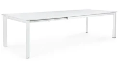 Tavoli>Bizzotto TAVOLO IN ALLUMINIO 200/300X110 BIANCO CX21-KONNOR