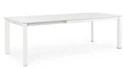 Tavoli>Bizzotto TAVOLO IN ALLUMINIO 160/240X100 BIANCO CX21 - KONNOR