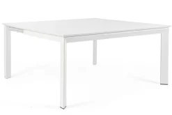 Tavoli>Bizzotto TAVOLO IN ALLUMINIO 110/160X160 BIANCO CX21 - KONNOR