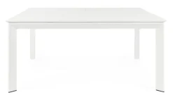 Tavoli>Bizzotto TAVOLO IN ALLUMINIO 110/160X160 BIANCO CX21 - KONNOR