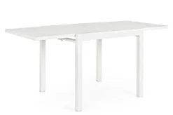 Tavoli>Bizzotto TAVOLO IN ALLUMINIO 83/166X80 BIANCO YK11 - PELAGIUS