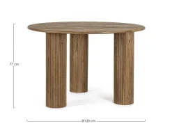 Tavoli>Bizzotto TAVOLO IN LEGNO BROWN D120 - DACCA