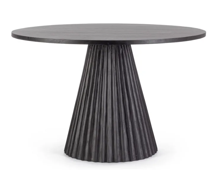 Tavoli>Bizzotto TAVOLO IN LEGNO NERO D120 - ORISSA