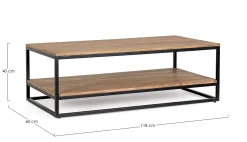 Tavolini>Bizzotto TAVOLO IN LEGNO SHEESHAM 118X60 - NARTAN