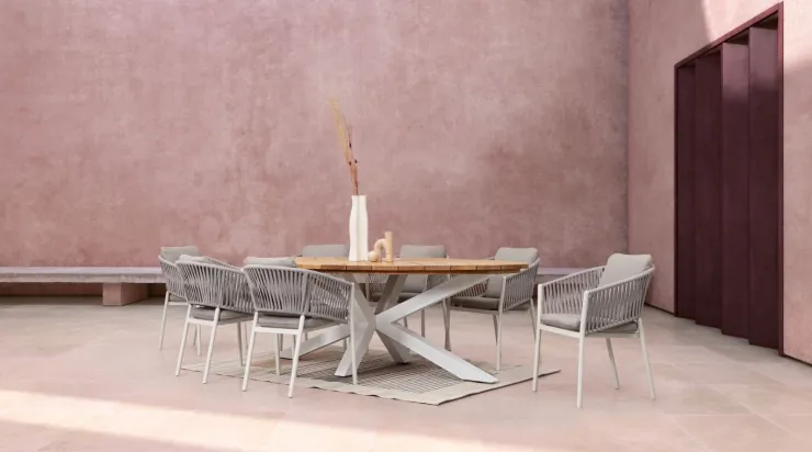 Tavoli>Bizzotto TAVOLO IN TEAK BIANCO RT01 - PALMDALE