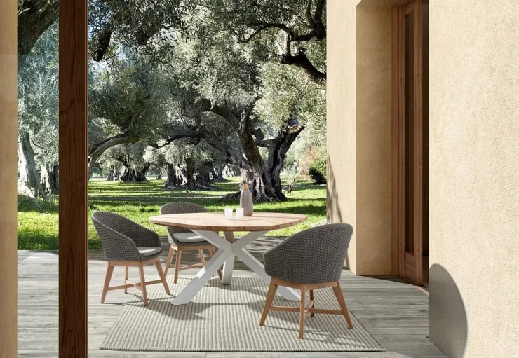 Tavoli>Bizzotto TAVOLO IN TEAK BIANCO RT01 - PALMDALE