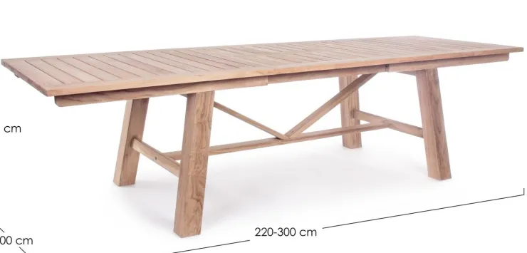 Tavoli>Bizzotto TAVOLO IN TEAK 220/300X100 - MARYLAND