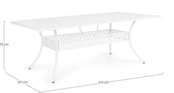 Tavoli>Bizzotto TAVOLO IVREA RETT 213X107 BIANCO