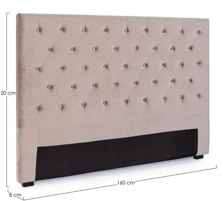 Letti>Bizzotto TESTIERA LETTO IN LEGNO GRIGIO CHIARO 160 - CASPAR