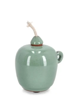 Oggettistica>Bizzotto VASO CON STOPPINO ESMA VERDE H11,5