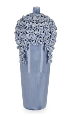 Vasi>Bizzotto VASO DECORATIVO TREASURE AZZURRO H40