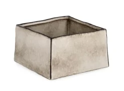 Vasi>Bizzotto VASO NIKOS QUADRATO BASSO BIANCO H11