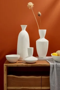Vasi>Bizzotto VASO STRIPED BIANCO H47
