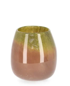 Vasi>Bizzotto VASO VENUS BOMB VT VERDE ARANCIO H18,6