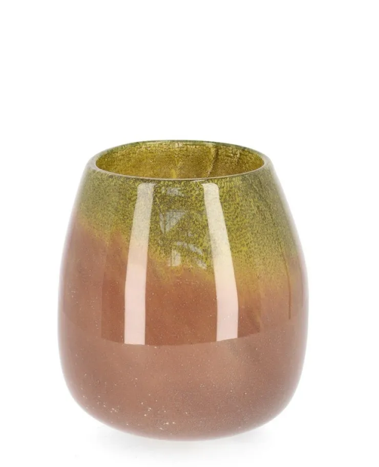 Vasi>Bizzotto VASO VENUS BOMB VT VERDE ARANCIO H18,6