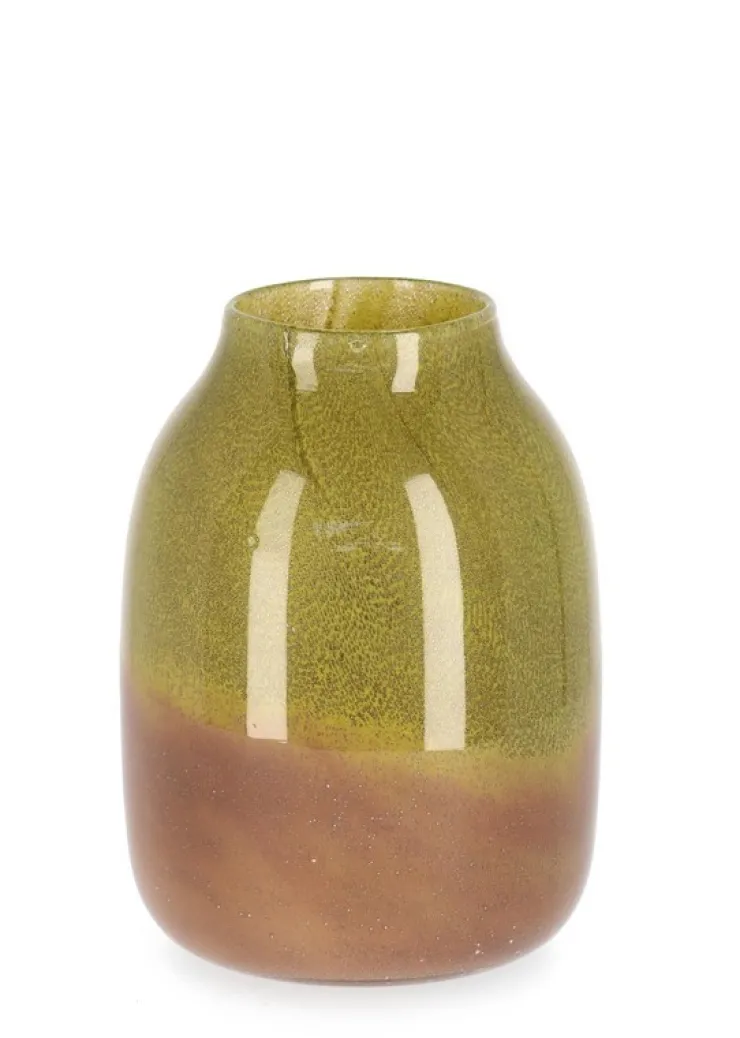 Vasi>Bizzotto VASO VENUS VT VERDE ARANCIO H21,2