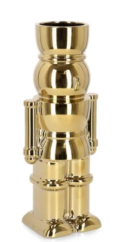 Vasi E Portacandele Natalizi>Bizzotto VASO WALKER SOLDATINO ORO H28