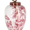 Vasi>Bizzotto VASO ZHEN C-TAPPO ROSSO BIANCO ORO H32