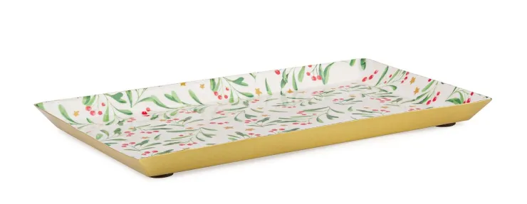 Decorazione Tavola>Bizzotto VASSOIO DECOR SYLVAN RET AGRIFOG 29,5X17