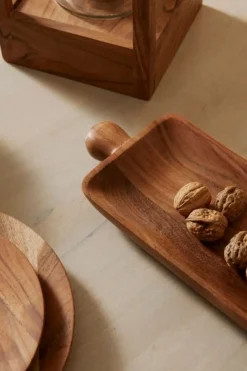 Vassoi E Centro Tavola>Bizzotto VASSOIO DECORATIVO AIMI LEGNO NATUR H3,5