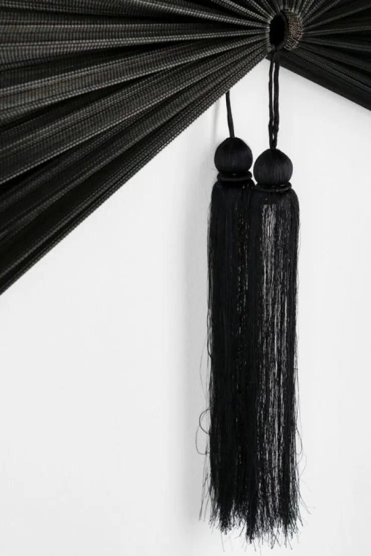 Decorazioni Parete>Bizzotto VENTAGLIO DECORATIVO NANKA NERO 39X81