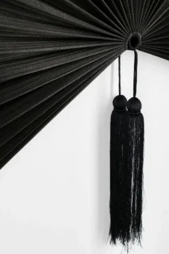 Decorazioni Parete>Bizzotto VENTAGLIO DECORATIVO NANKA NERO 60X123